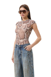 AFRM Nina Top in Natural Snake