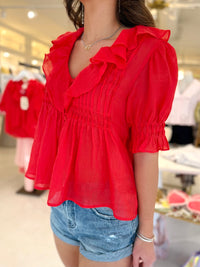 A. Ren Robine Ruffle Top