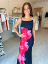 Nina Boat Neckline Floral Maxi