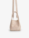 REMI/REID Hollace Mini Tote Studded Faux Suede in Foundation