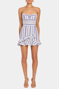 RENTAL Amanda Uprichard Magnolia Romper in Myers Stripe