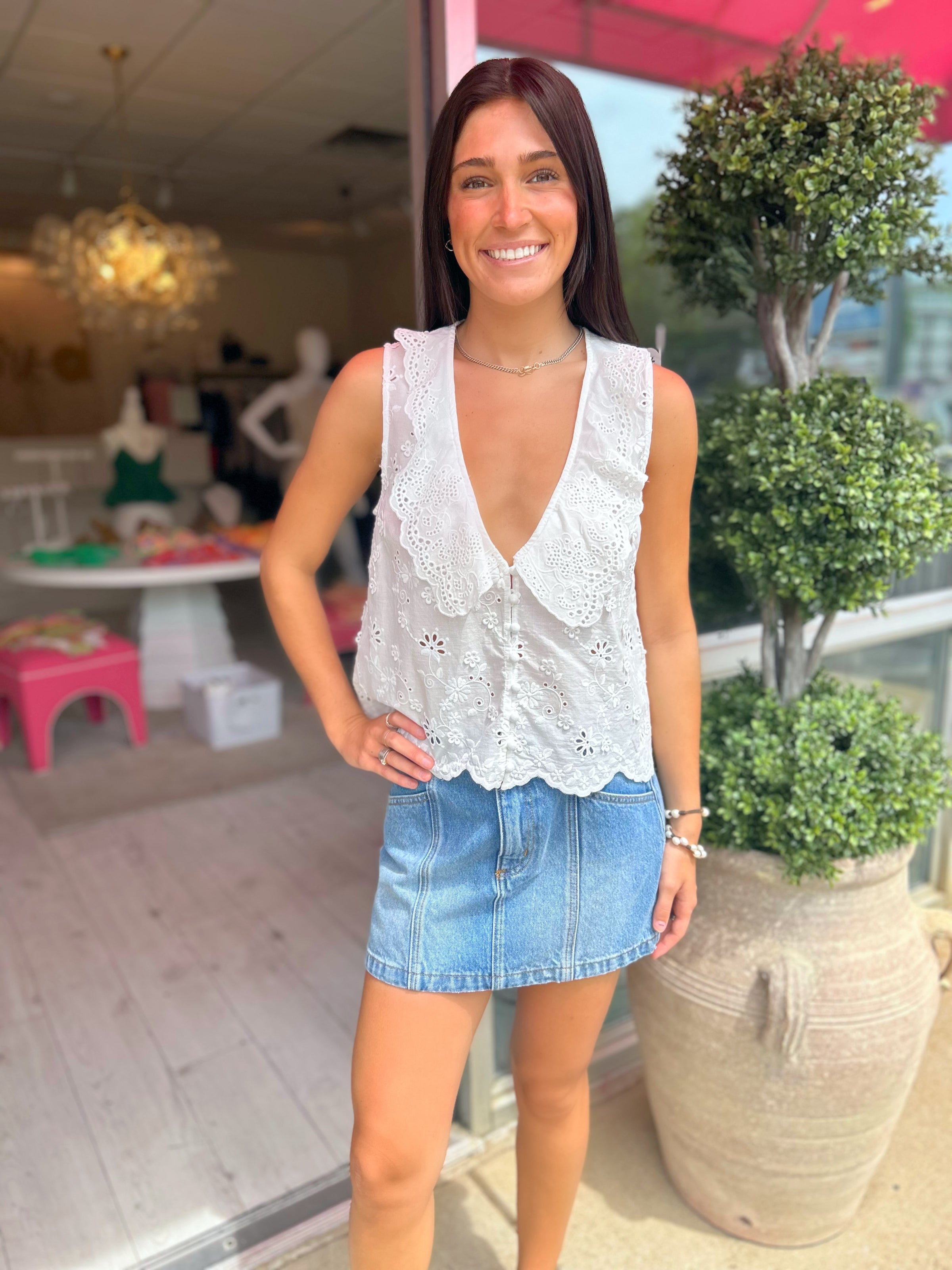 Heartloom Marley Top in Eggshell