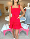 Perrie Belted Ruffle Mini Dress