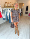 Show Me Your Mumu Highland Crop Top & Bubble Skort Set in Saddle Plaid