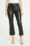 DAZE Shy Girl Faux Leather Crop Flare in Cinematic