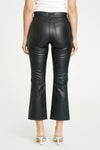 DAZE Shy Girl Faux Leather Crop Flare in Cinematic