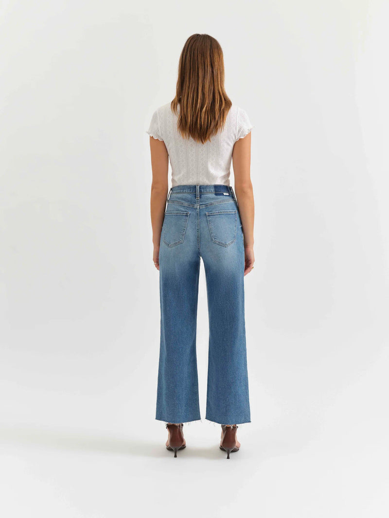 Daze Pleaser High Rise Wide Ankle Jeans