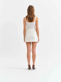 Daze Malibu Mini Skirt in Swan Vintage