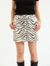 DAZE Stash High Waist Mini Skirt in Zebra