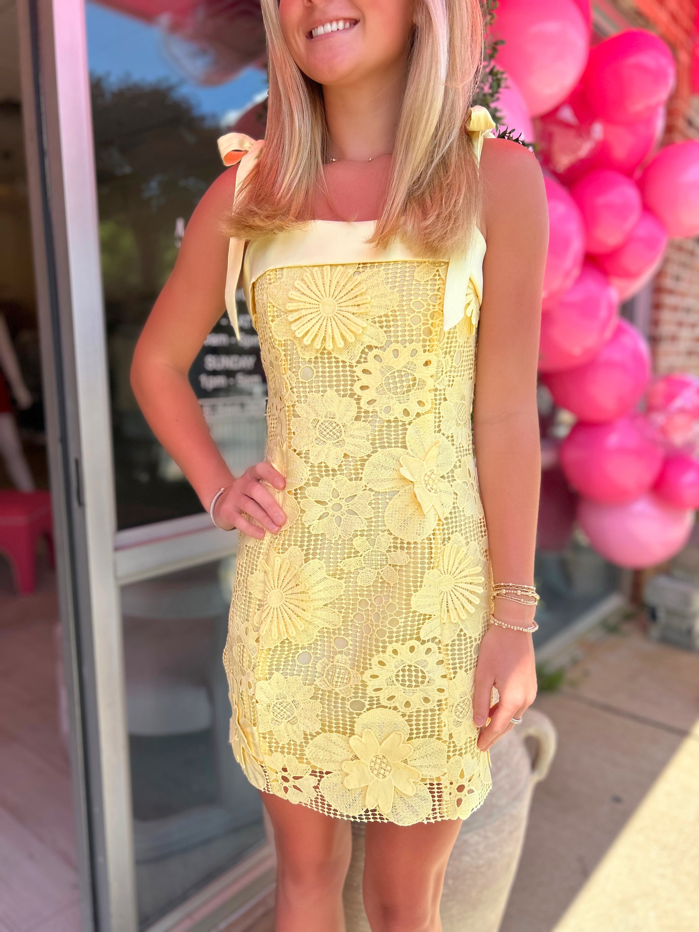Darcie Floral Lace Embellished Mini Dress