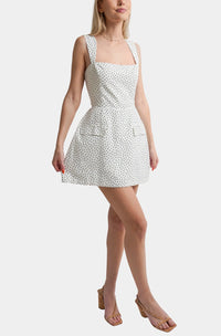 RENTAL Amanda Uprichard Bethany Skort Romper in Polka Dot