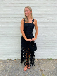 Gigi Fringe Hem Bodycon Midi Dress