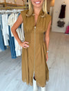 Noelle Zip Up Midi Dress