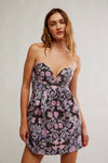 Free People Floreo Jacquard Mini in Grey Combo