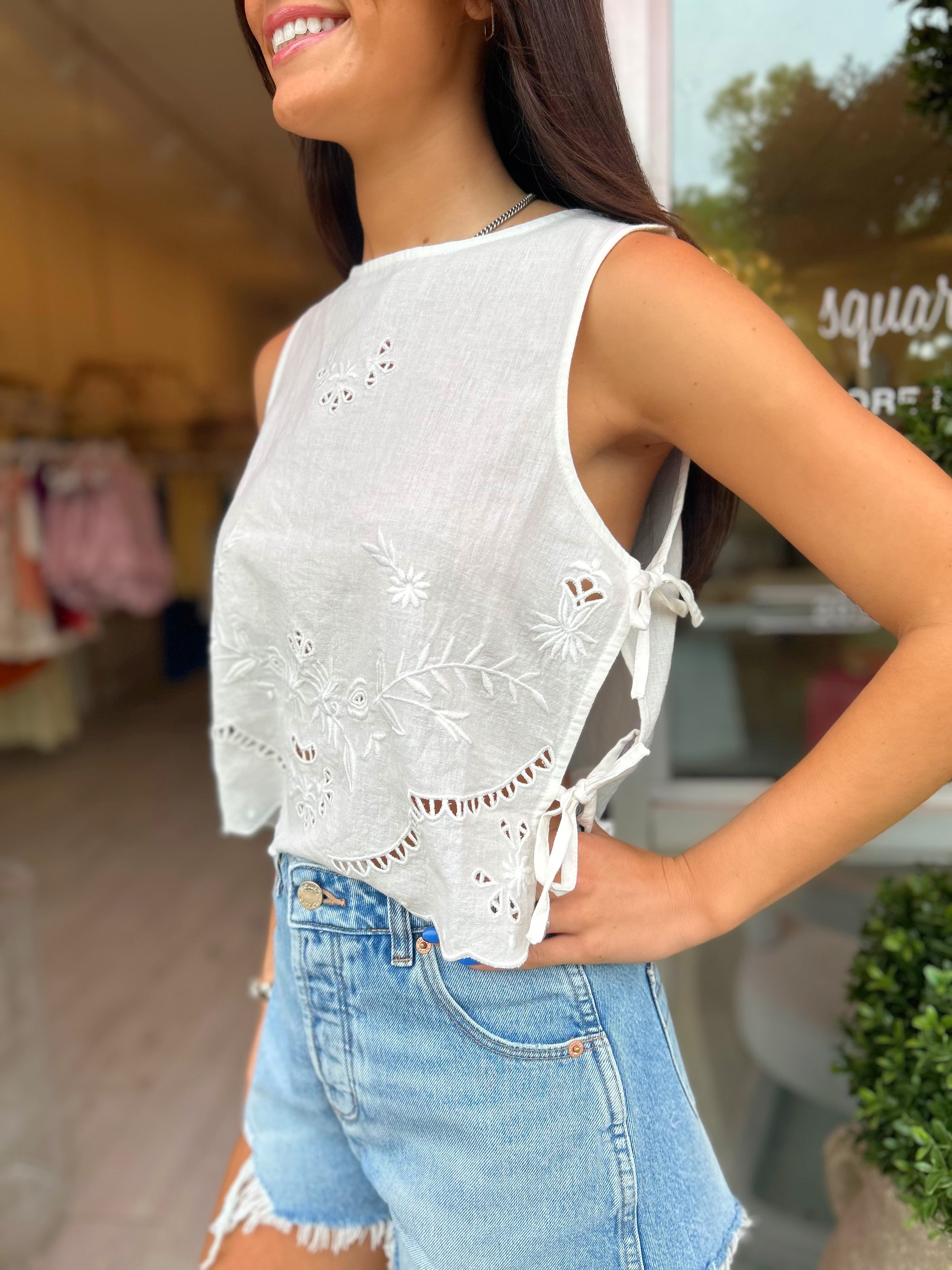 Rolla's Camille Top Embroidered