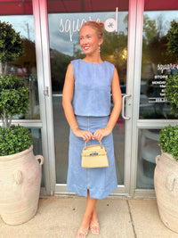 THML Shay Suede Sleeveless Top