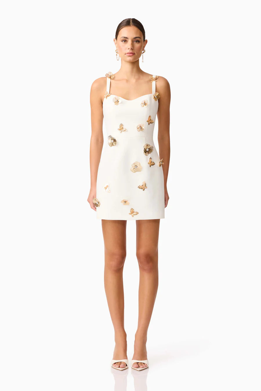 RENTAL Elliatt Mira Sweetheart Mini Dress in White