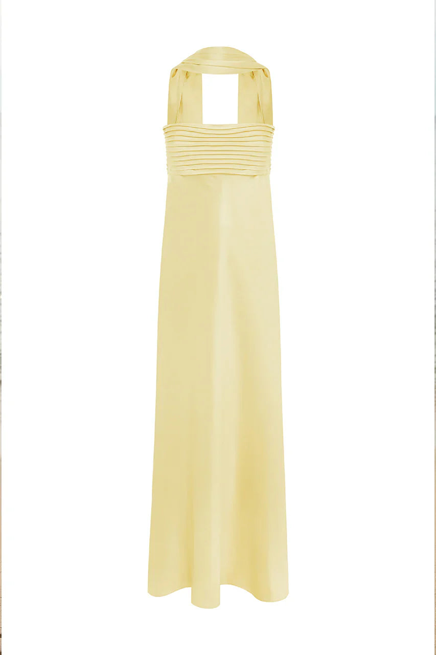 RENTAL Runaway The Label Elsa Maxi Dress in Lemon