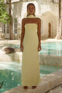 RENTAL Runaway The Label Elsa Maxi Dress in Lemon