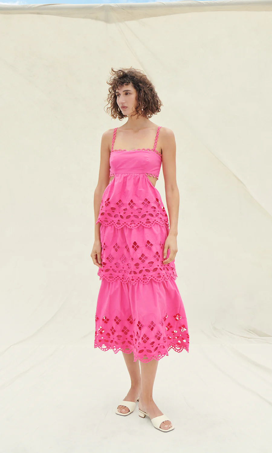 RENTAL Saylor Elloise Pink Cut Out Maxi