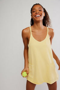 FP Movement Hot Shot Mini Dress in Sunlit Yellow