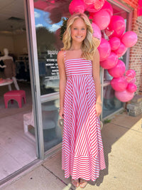 Scottie Striped Maxi in Red