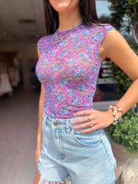 AFRM Nina Top in Retro Ditsy
