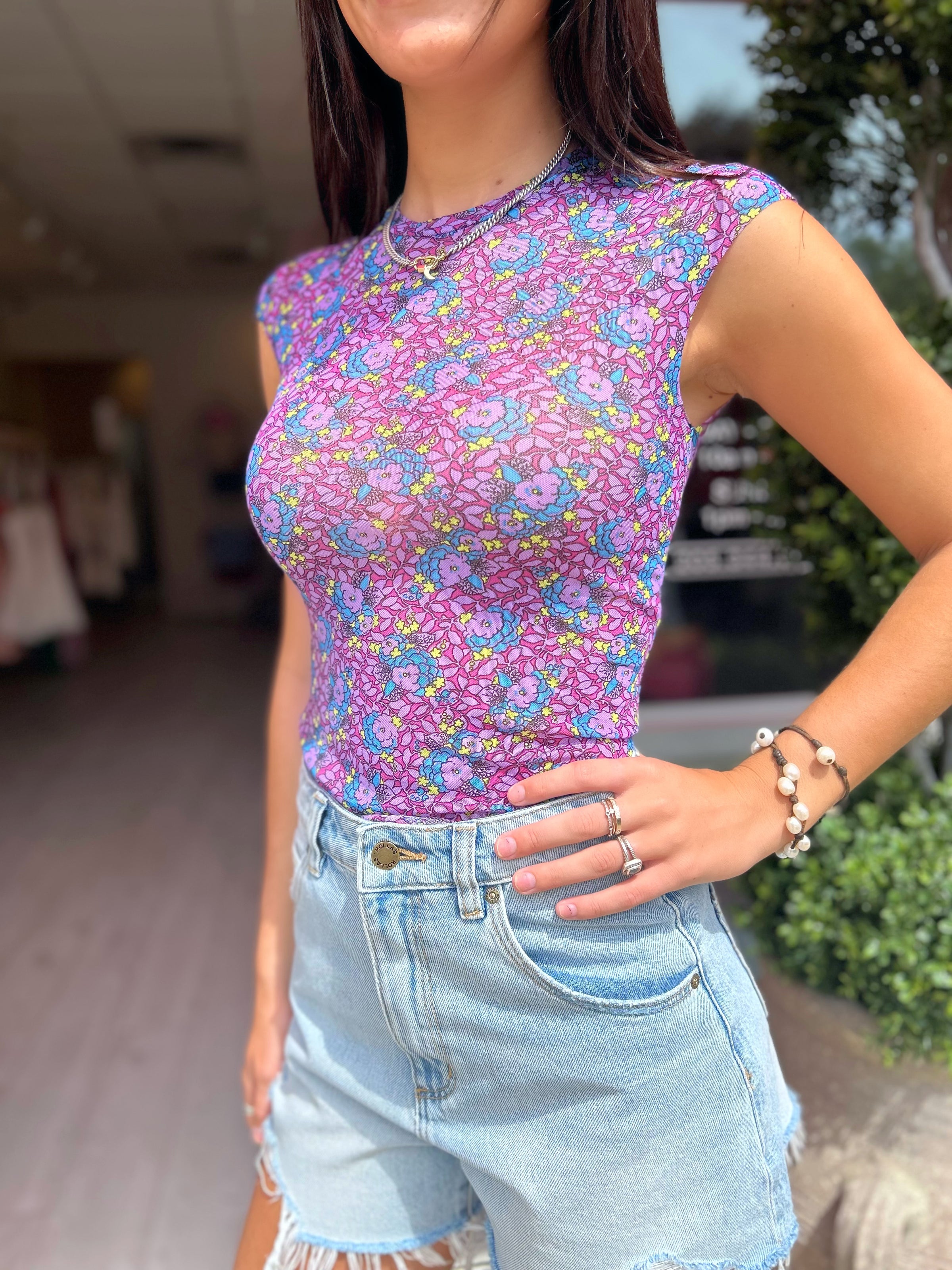 AFRM Nina Top in Retro Ditsy
