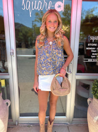 Maya Floral Sleeveless Blouse
