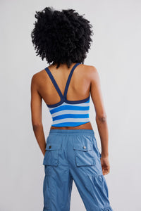 FP Movement All Clear Striped Cami in Light Cobalt Combo