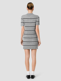 French Connection Mason Knit Varsity Stripe Polo Dress