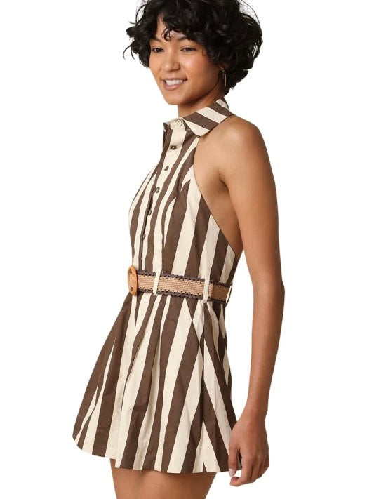 Tessa Halter Belted Romper