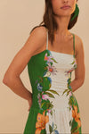 Farm Rio Sweet Bloom Dreamscape Off White Midi Dress