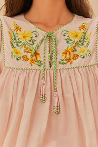 Farm Rio Botanical Beauty Long Sleeve Blouse