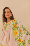 Farm Rio Botanical Beauty Long Sleeve Blouse