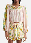 Farm Rio Botanical Beauty Long Sleeve Blouse