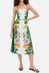 Farm Rio Sweet Bloom Dreamscape Off White Midi Dress
