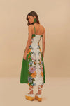Farm Rio Sweet Bloom Dreamscape Off White Midi Dress