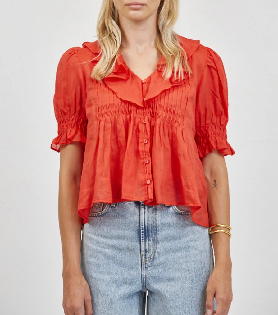 A. Ren Robine Ruffle Top