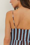 Farm Rio Tropical Flight Stripes Multicolor Midi Dress