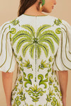 Farm Rio Milani V-Neck Short Sleeve Mini Dress