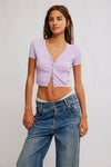 Free People Cassie Cardi in Veiled Pink