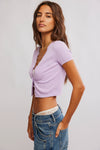 Free People Cassie Cardi in Veiled Pink