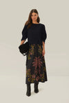 Farm Rio Black 3D Flowers Blouse