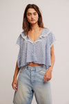 Free People Truly Yours Printed Blouse