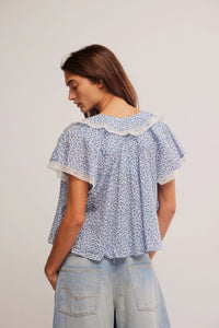 Free People Truly Yours Printed Blouse