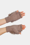 Aspen Faux Fur Fingerless Knit Gloves