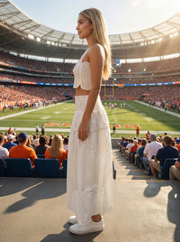 Callie Lace Trimmed Skirt Set