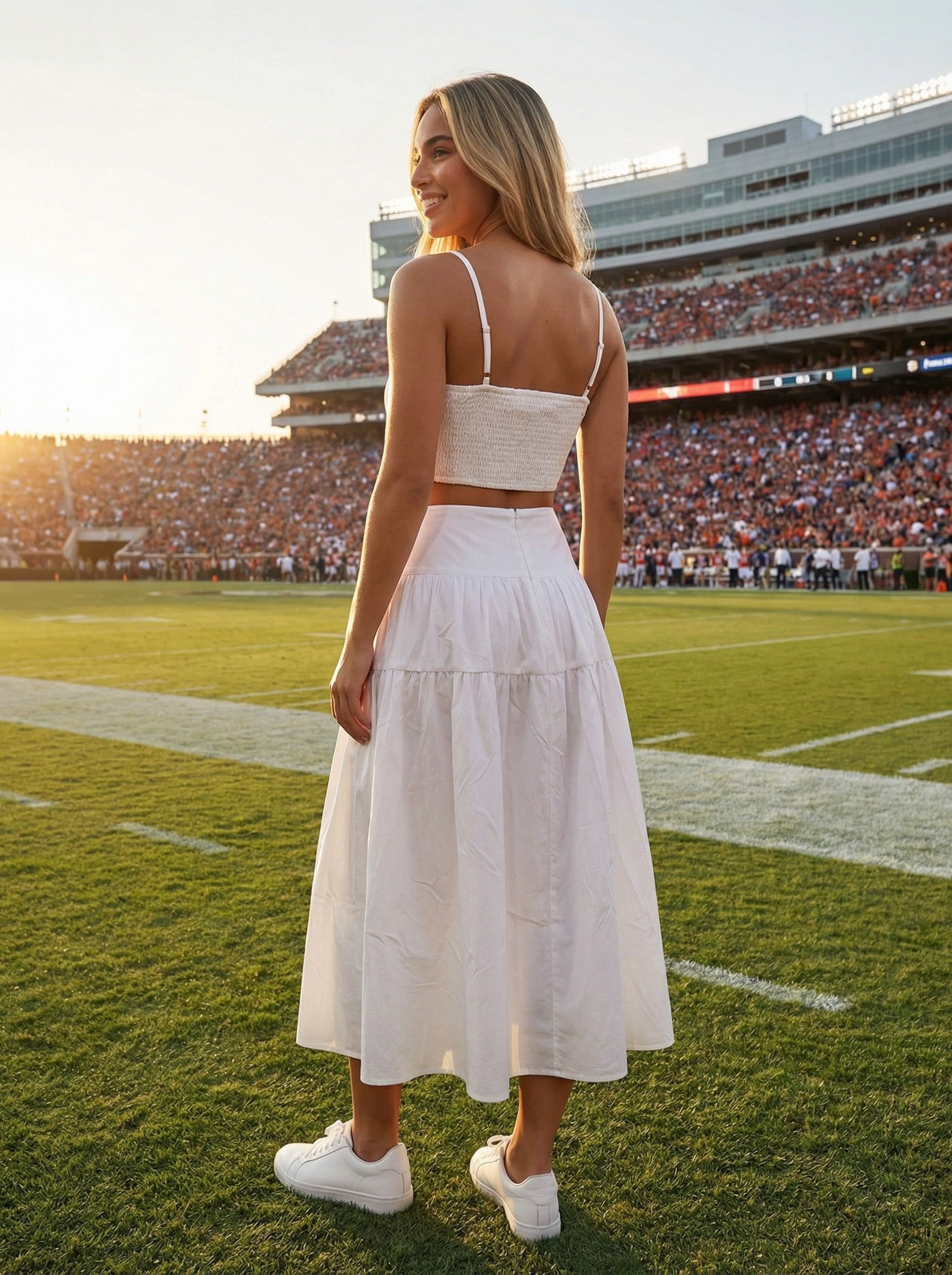 Callie Lace Trimmed Skirt Set