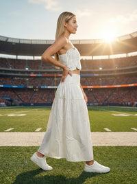 Callie Lace Trimmed Skirt Set